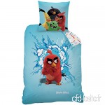 CTI Housse DE Couette 140X200 ET 1 TAIE 63X63 Angry Birds Red 100% Coton - Taille Francaise  100%  Rouge - B019BUGB52